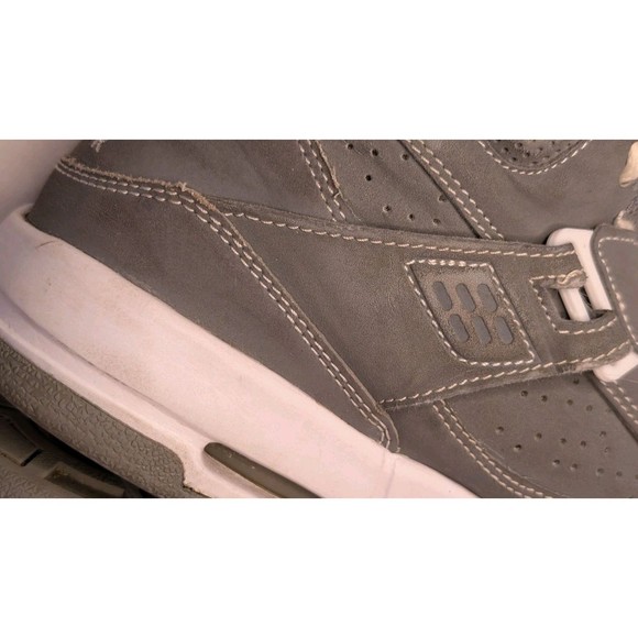 NIKE AIR JORDAN FLIGHT 45 HIGH MAX COOL GREY-WHITE SZ 4.5 (YTH) RARE! 524865-014 - Picture 8 of 15